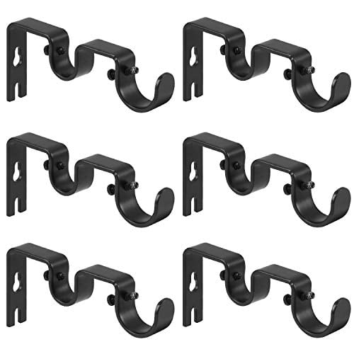 for 1/&5//8 3 Pack Silver OVOV Double Curtain Rod Brackets for Curtain Rod Heavy Duty Curtain Rod Holders